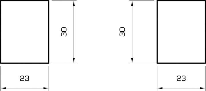 Rechteckleiste kiefer 23x30 mm