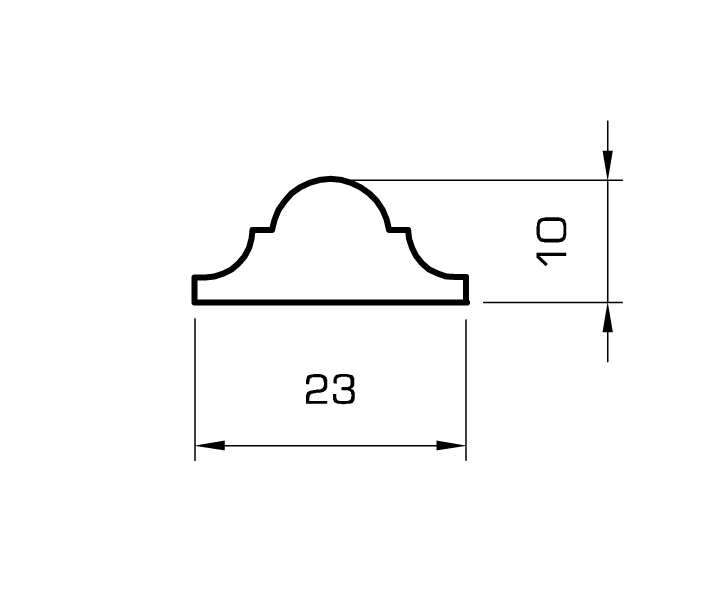 Profilleiste kiefer massiv 23mm profiliert