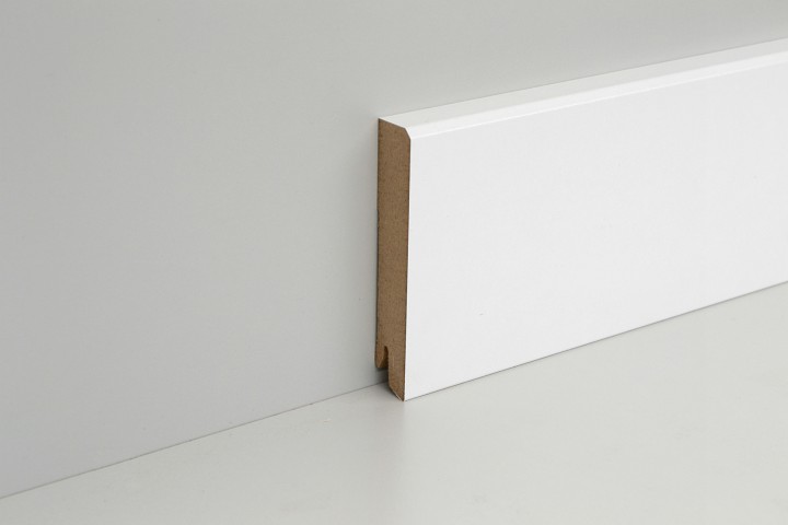 mdf weiße Sockelleiste 80mm eckig