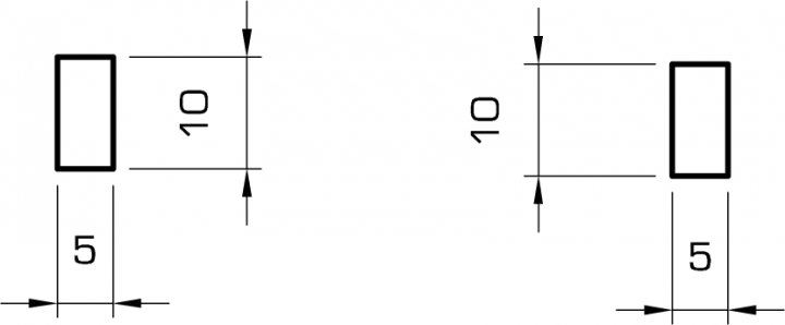 Rechteckleiste kiefer 5x10 mm