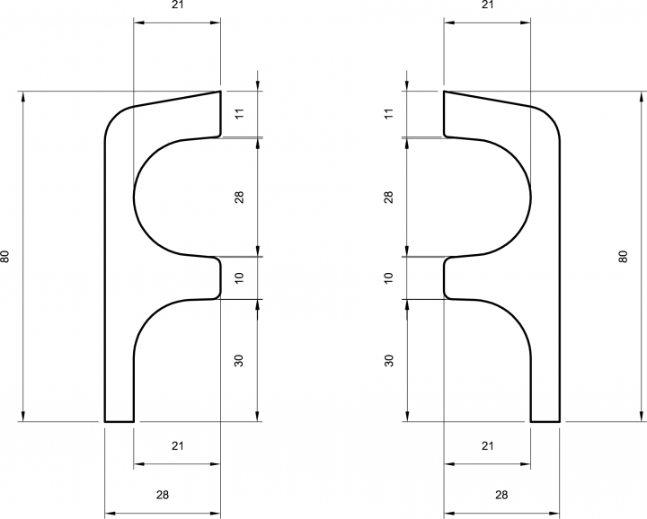 Rohrverkleidung ayous massiv roh 80mm