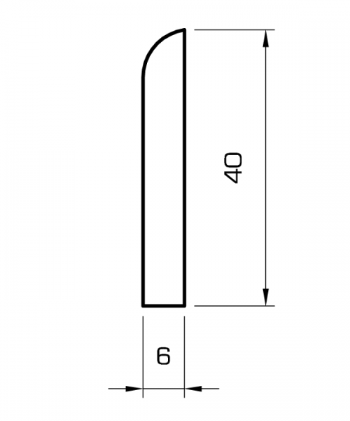 Sockelleiste kiefer massiv 40mm gerundet