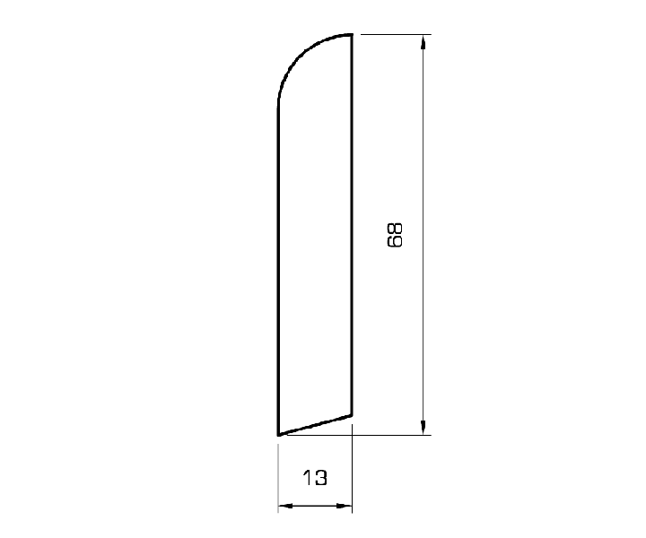 Sockelleiste buche massiv 70mm gerundet