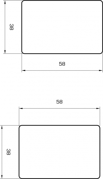 Rechteckleiste weissholz 38x58