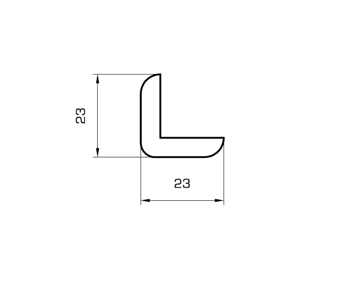 Winkelleiste kiefer massiv 23x23