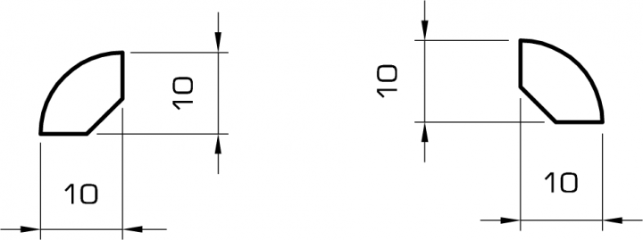 Viertelstab kiefer roh 10mm