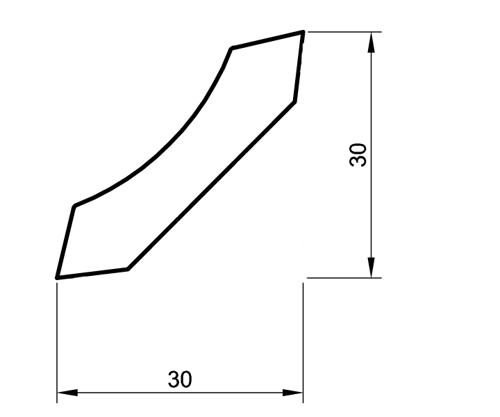 Sockelleiste kirsche massiv 30mm eckig