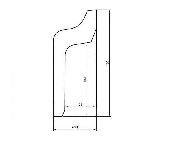 Rohrverkleidung ayous massiv weiss 100mm