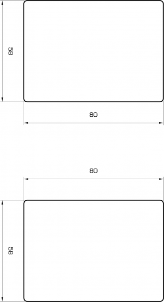 Rechteckleiste weissholz 58x80
