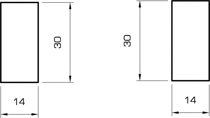 Rechteckleiste buche 14x30 mm