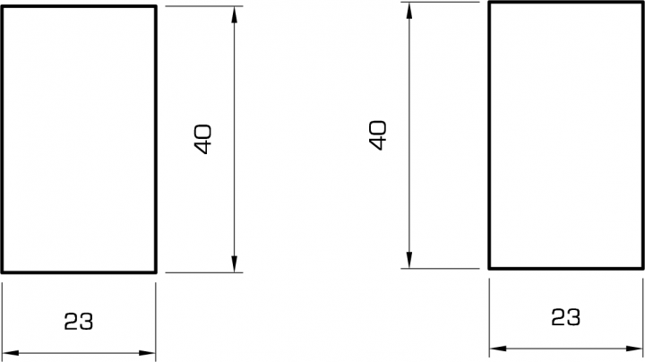 Rechteckleiste kiefer 23x40 mm