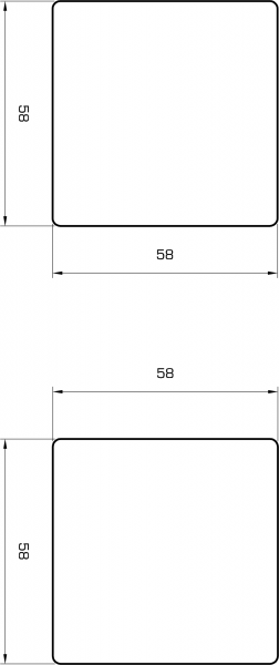 Quadratstab weissholz 58mm