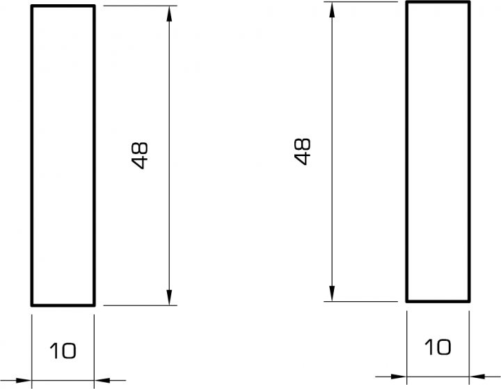 Rechteckleiste buche 10x48 mm