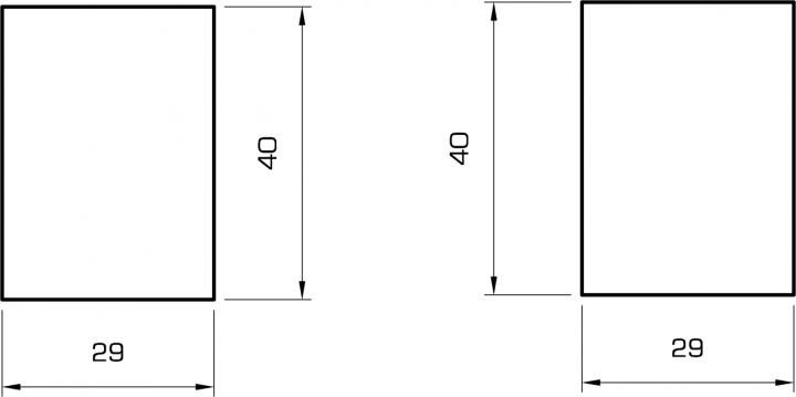 Rechteckleiste kiefer 29x40 mm