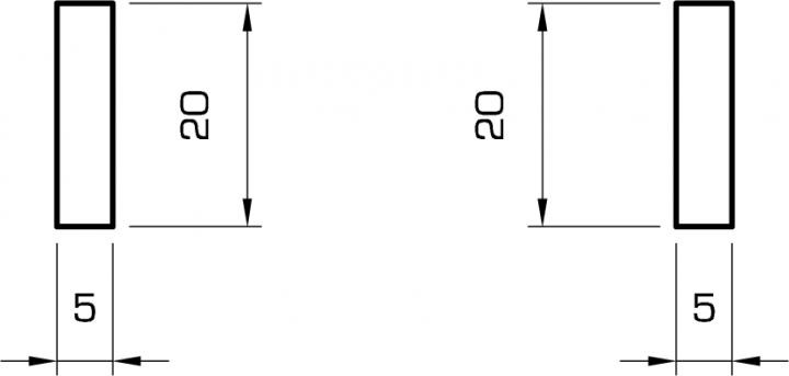 Rechteckleiste buche 5x20 mm