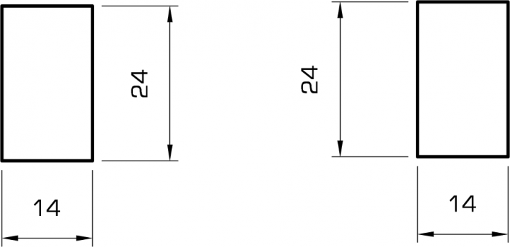 Rechteckleiste kiefer 14x24 mm