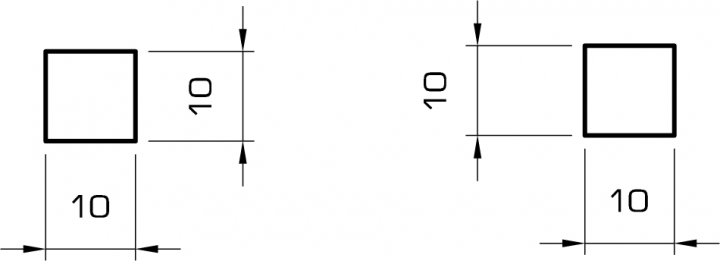 Quadratstab kiefer 10mm