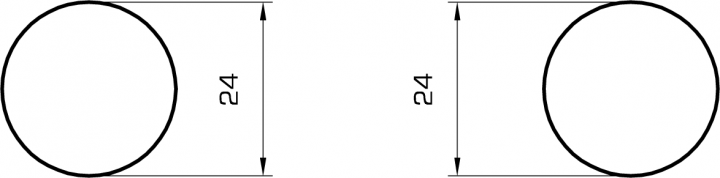 Rundstab kiefer 24mm