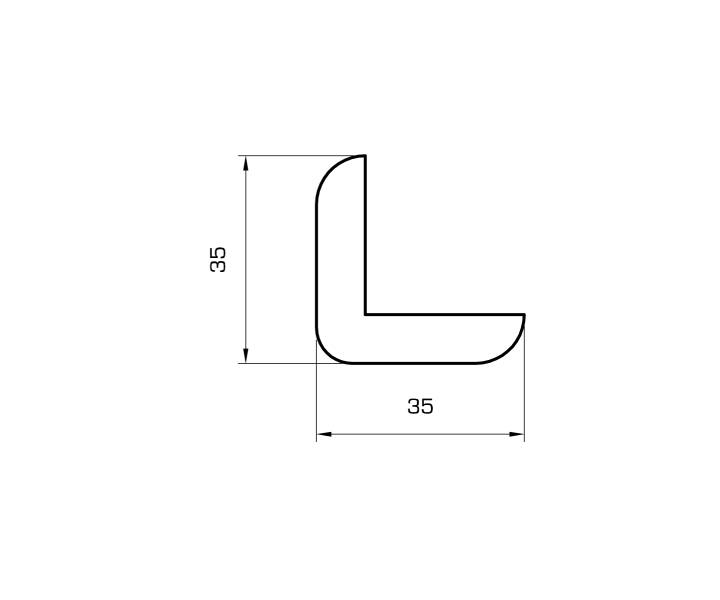 winkelleiste fichte massiv 35x35