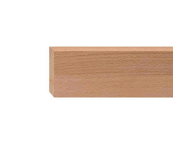 Sockelleiste buche massiv 60mm eckig
