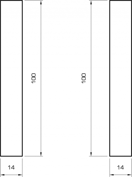 Rechteckleiste kiefer 14x100 mm