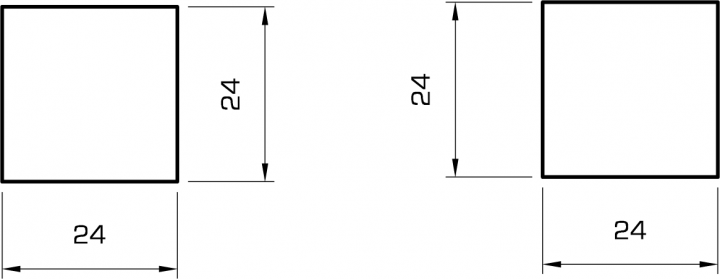 Quadratstab kiefer 24mm