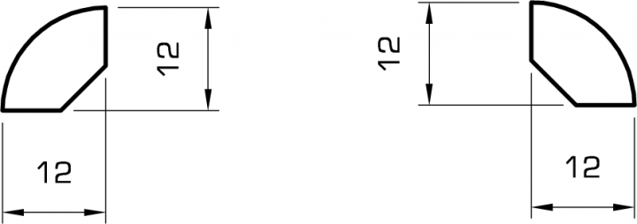 Viertelstab kiefer roh 12mm