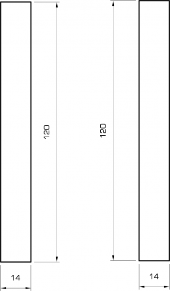 Rechteckleiste kiefer 14x120 mm
