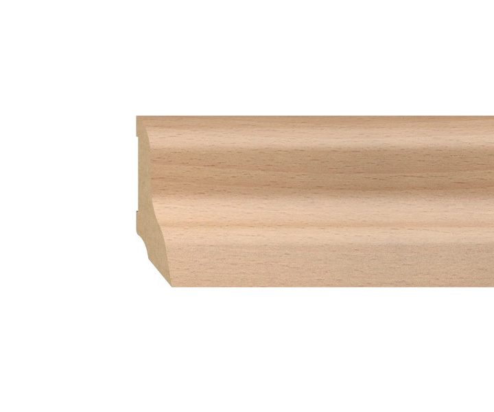 mdf Sockelleiste buche 40mm geschwungen