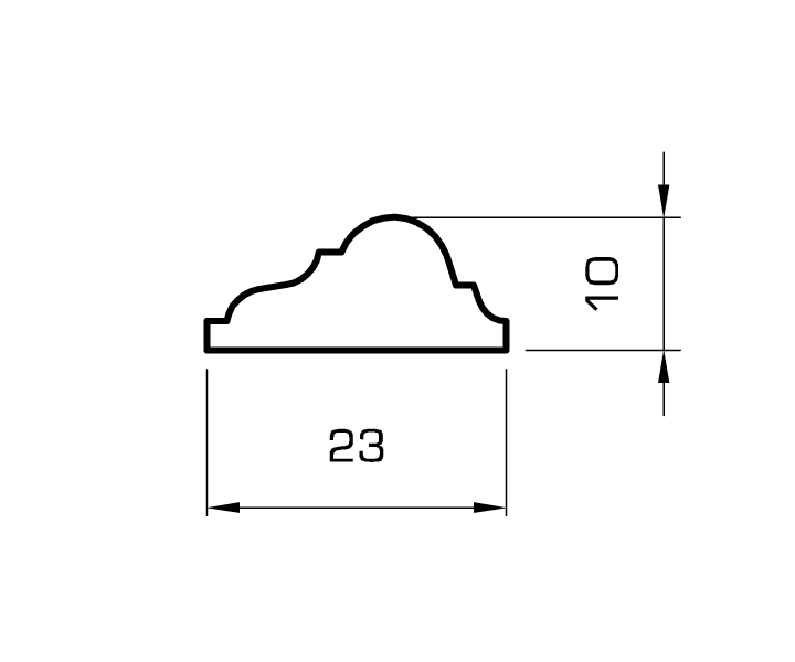Profilleiste kiefer massiv 23mm profiliert