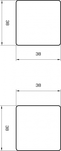 Quadratstab weissholz 28mm